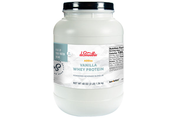 Dr. Smoothie ADDins Whey Protein Vanilla - 48oz (3 lb) Jug