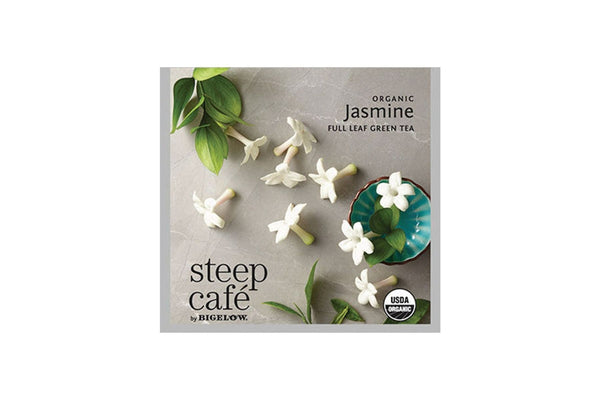 Steep Café Tea by Bigelow - Individually Wrapped Tea Bag: Green Tea - Organic Jasmine