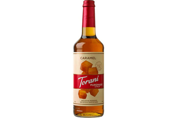 Torani 750ml Puremade Caramel Syrup