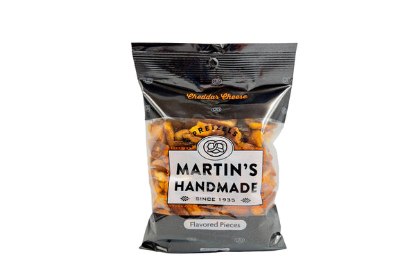 Martin's Handmade Pretzel Bits Cheddar Cheese - Case of 8 6oz Bags