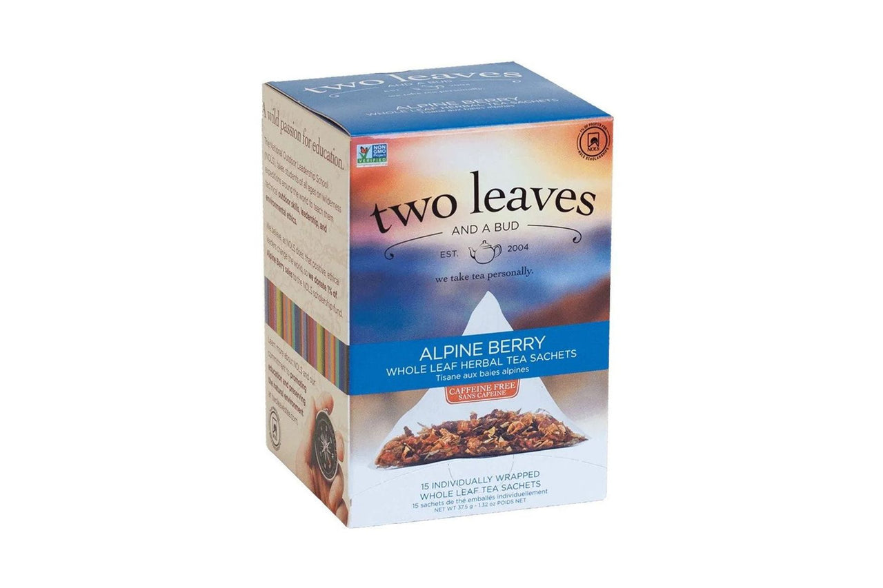 Two Leaves Tea - Box of 15 Tea Sachets: Alpine Berry