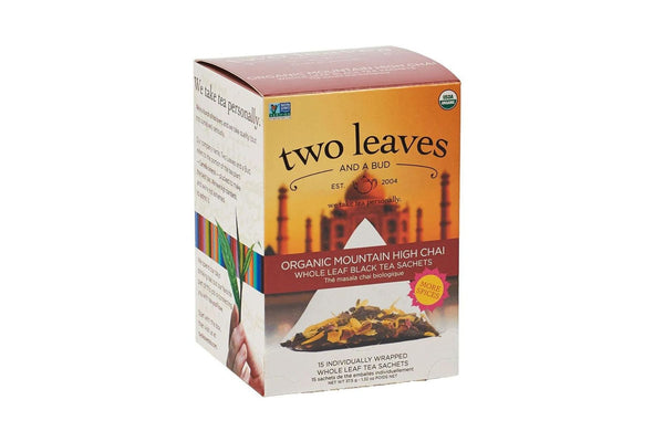 Two Leaves Tea - Box of 15 Tea Sachets: Organic Mountain High Chai