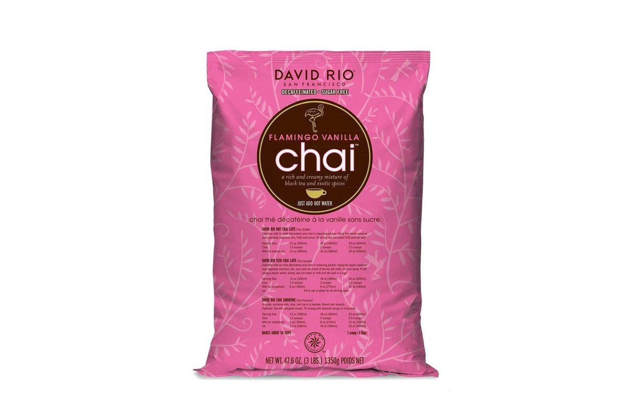 David Rio Chai (Endangered Species) - 3lb Bulk Bag: Flamingo Vanilla Decaf Sugar Free