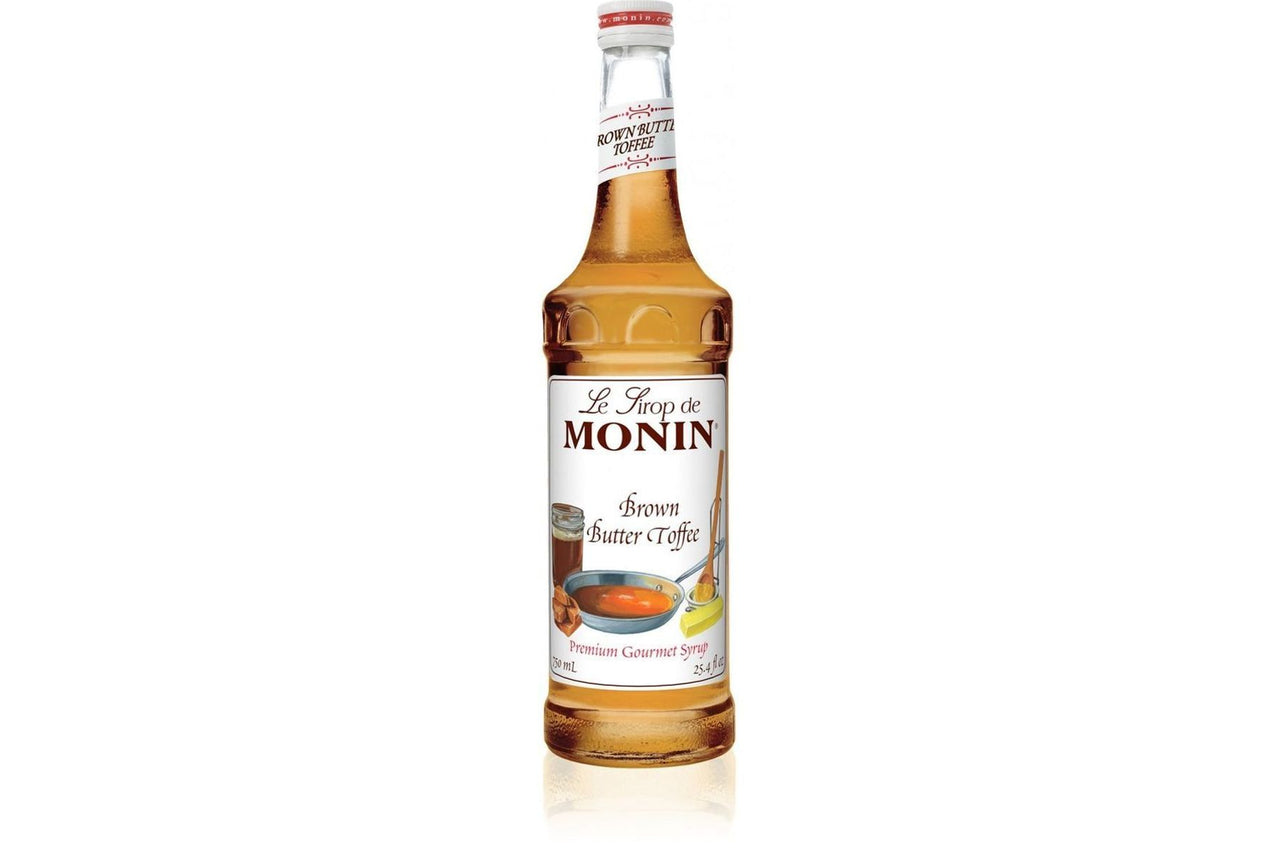 Monin Classic Flavored Syrups - 750 ml. Glass Bottle: Brown Butter Toffee