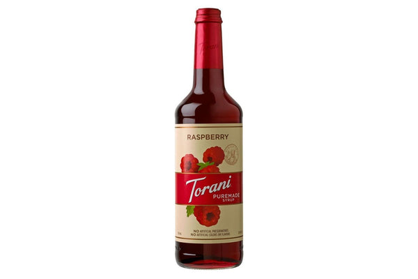 Torani 750ml Puremade Raspberry Syrup