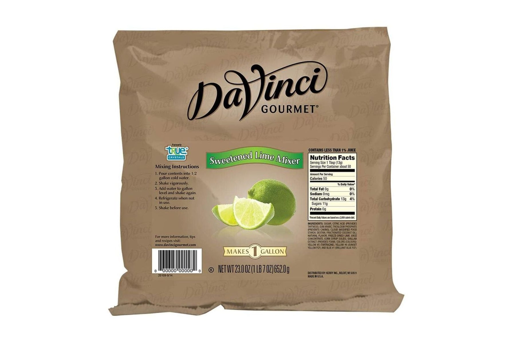 Davinci Gourmet Cocktail Mix - 23oz Bag: Sweetened Lime Mixer ...