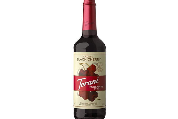 Torani 750ml Puremade Smoked Black Cherry Syrup