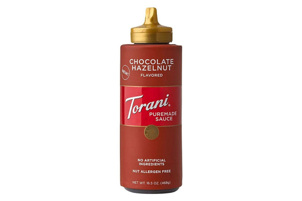 Torani Puremade Chocolate Hazelnut Sauce: 16oz Bottle