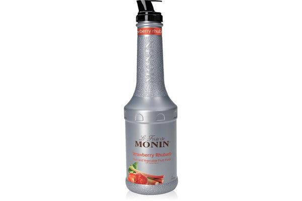 Monin Fruit Puree - 1L Plastic Bottle: Strawberry Rhubarb