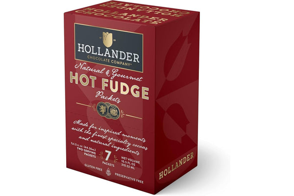 Hollander Single Serve Hot Fudge Packets 1.5oz - Box of 7