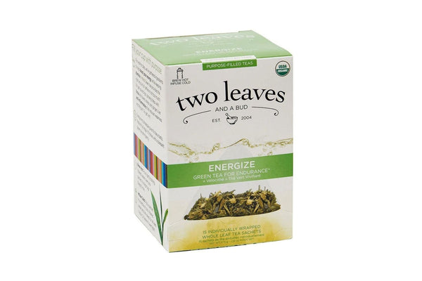 Two Leaves Tea - Box of 15 Tea Sachets: Organic Energize Tea