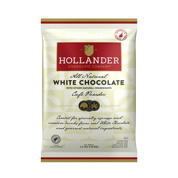 Hollander All Natural Sweet Ground White Chocolate Powder 2.5 lb bag