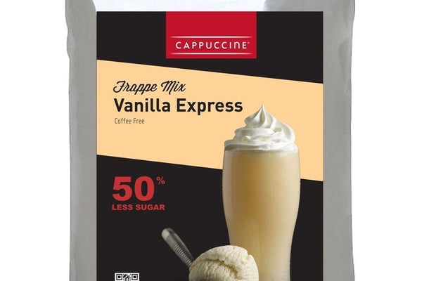Cappuccine Frappe Mix - 3 lb. Bulk Bag: Vanilla Express 50% Less Sugar