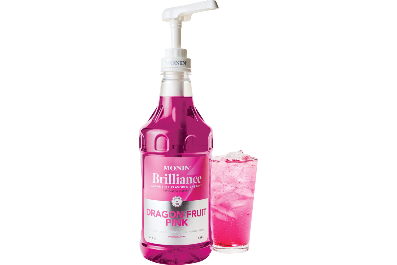 Monin 64 oz. Brilliance Sugar Free Dragon Fruit Pink