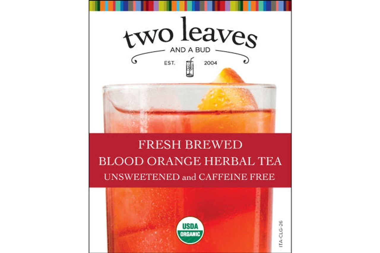Two Leaves Tea: Organic Blood Orange - Box of 24 1oz. Iced Tea Filter Bags