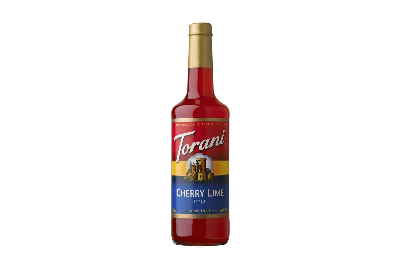 Torani Classic Flavored Syrups - 750 ml Glass Bottle: Cherry Lime