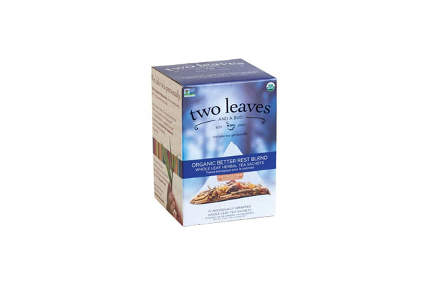 Two Leaves Tea - Box of 15 Tea Sachets: Organic Better Rest