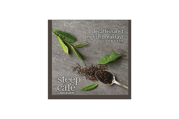 Steep Café Tea by Bigelow - Individually Wrapped Tea Bag: Decaf English Breakfast