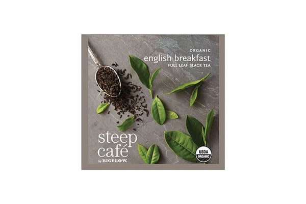 Steep Café Tea by Bigelow - Individually Wrapped Tea Bag: Organic English Breakfast