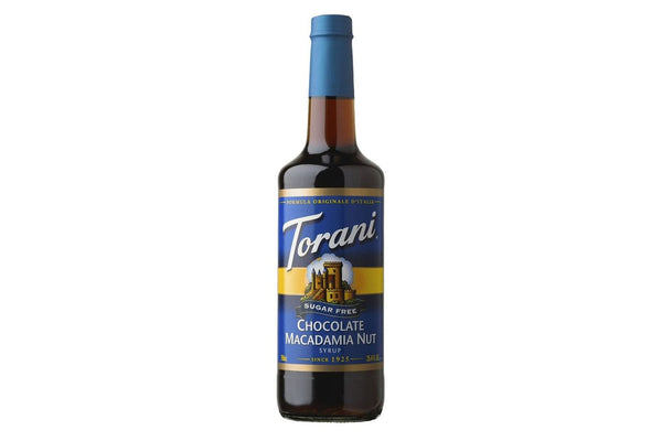 Torani 750ml Sugar Free - Chocolate Macadamia Nut Syrup