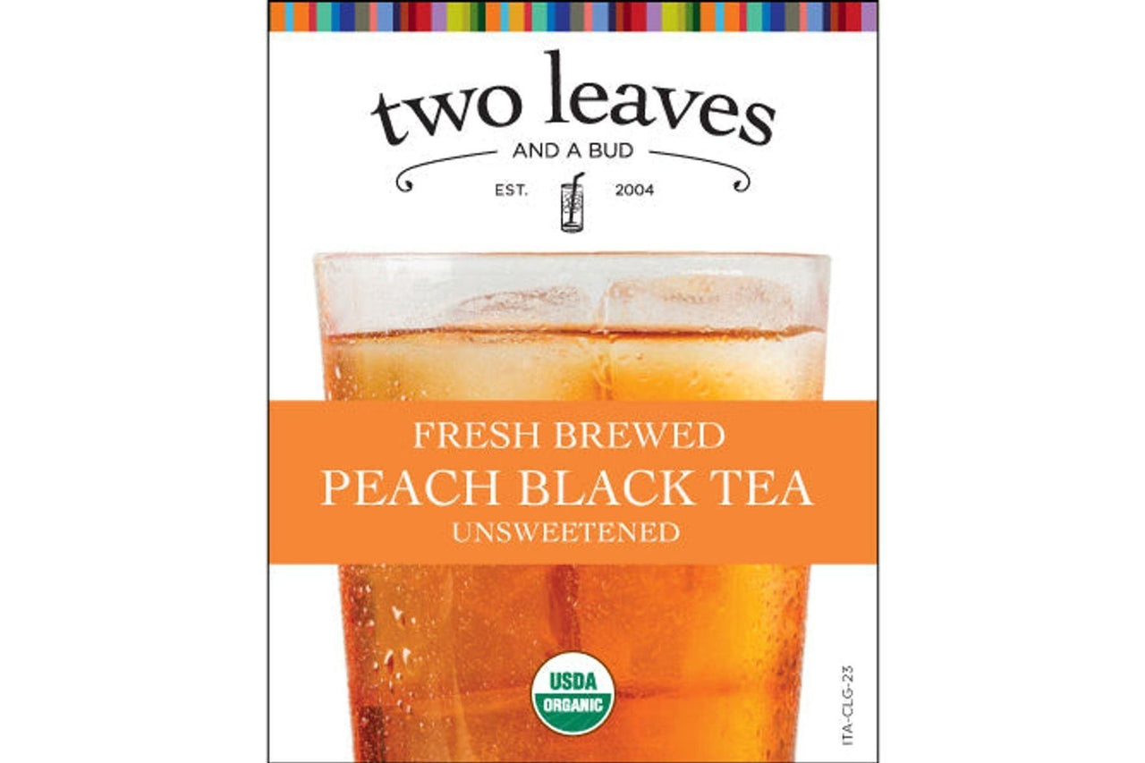 Two Leaves Tea: Peach Black - Box of 24 1oz. Iced Tea Filter Bags