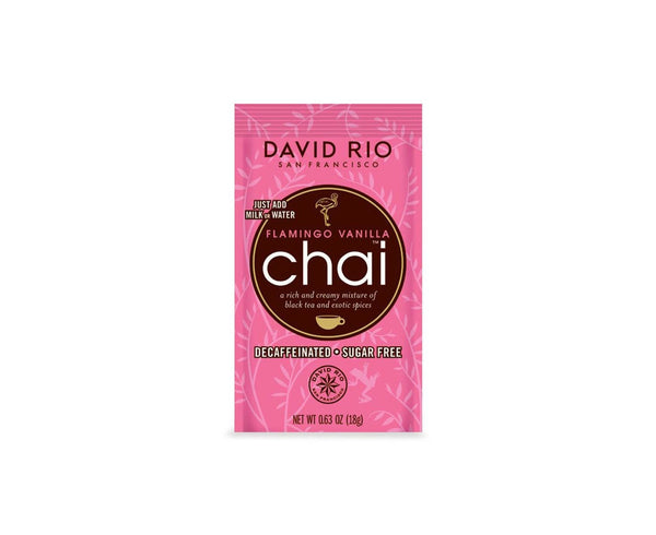 David Rio Chai (Endangered Species) - Single Serve: Flamingo Vanilla Decaf Sugar Free 12/Box