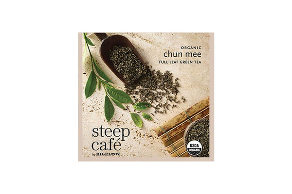 Steep Café Tea by Bigelow - Individually Wrapped Tea Bag: Green Tea - Organic Chun Mee