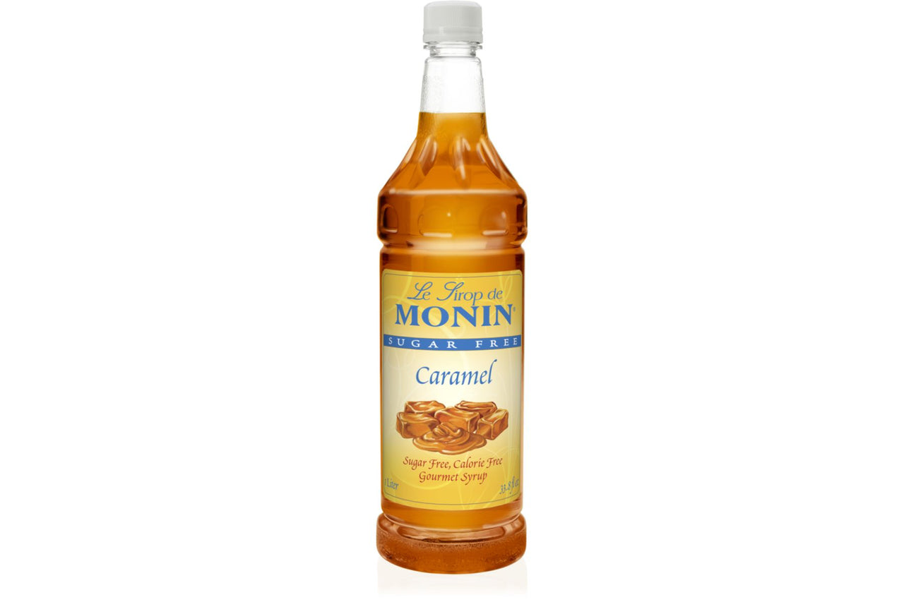 Monin 1 Liter Sugar Free Caramel Syrup