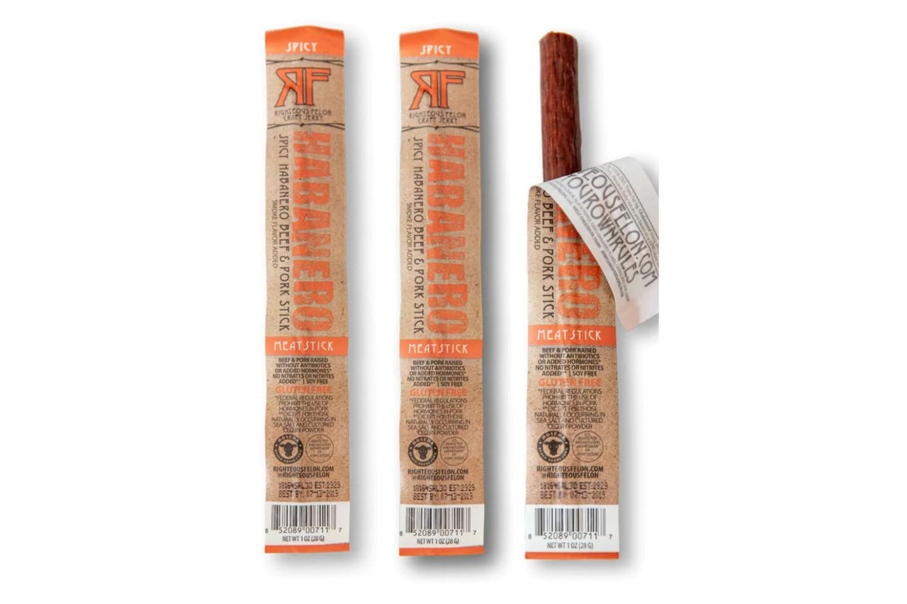 Righteous Felon Habanero Meat Sticks (24 pk)