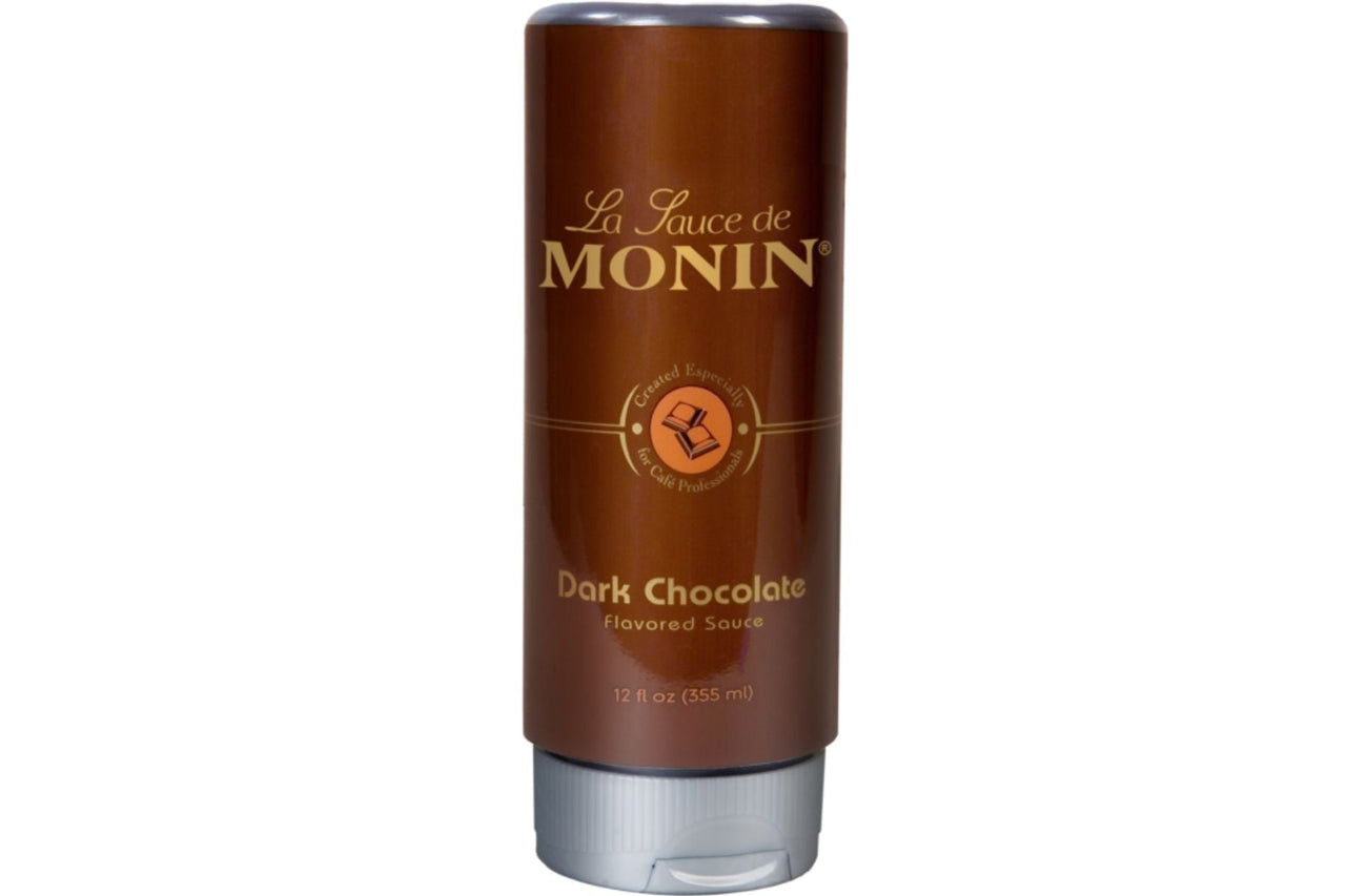 Monin 12 oz. Dark Chocolate Sauce (Squeeze Bottle)