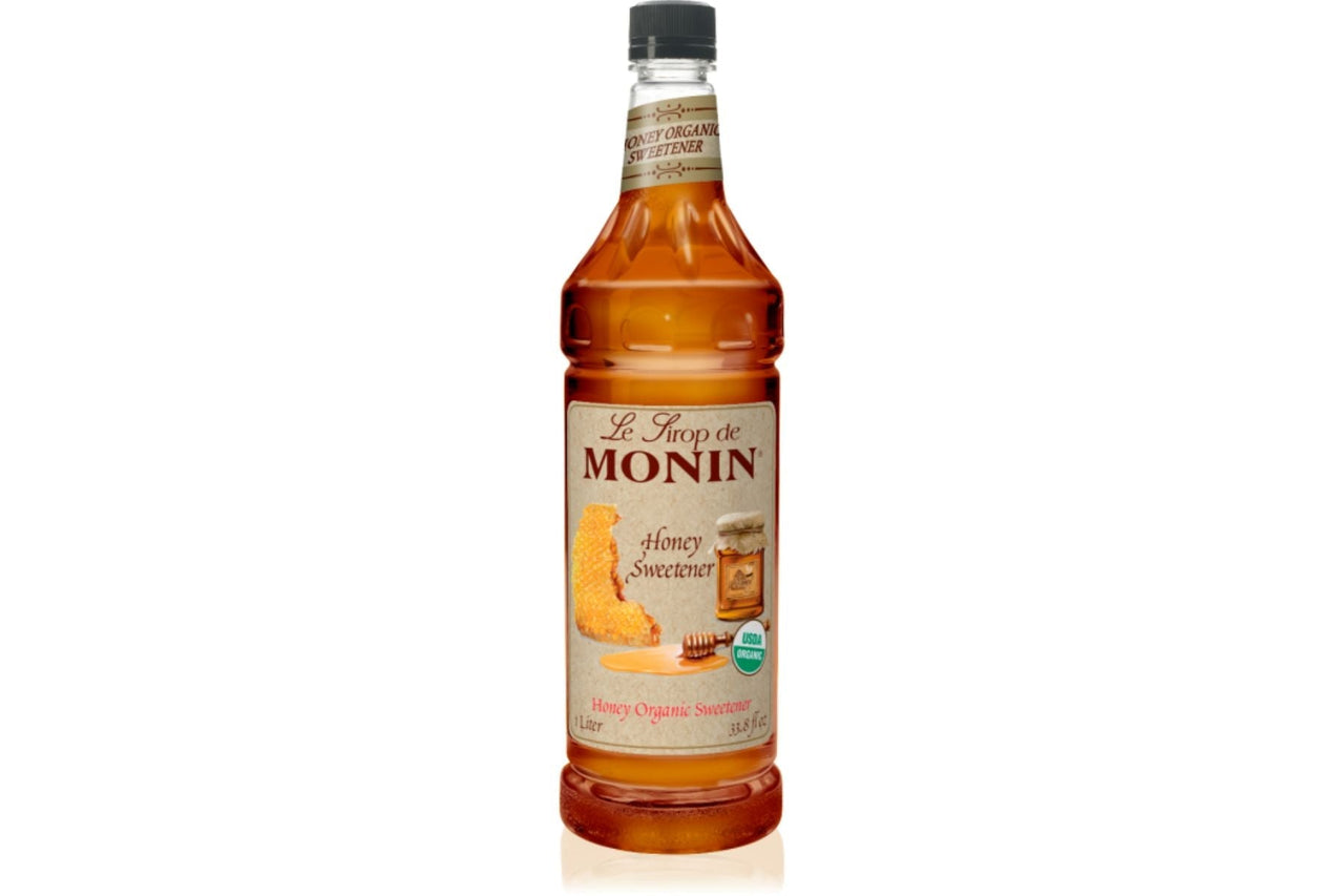 Monin 1 Liter Organic Honey Sweetener Syrup