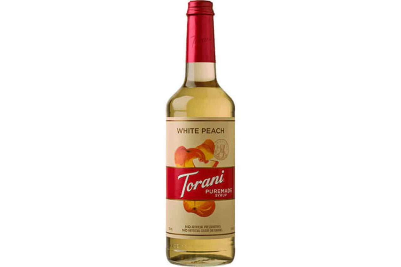 Torani 750ml Puremade White Peach Syrup