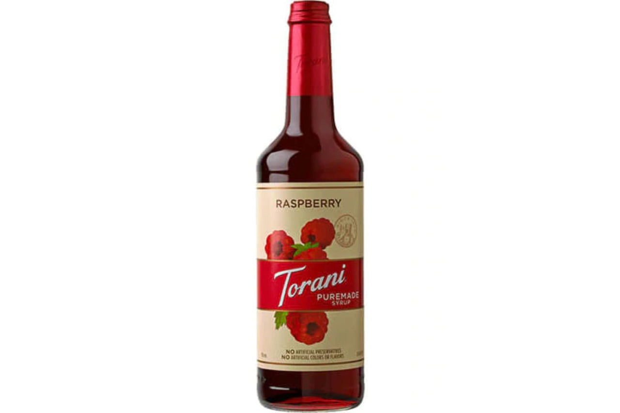 Torani 750ml Puremade Rasberry Syrup